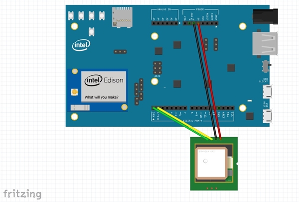 Edison + PAM7Q GPS