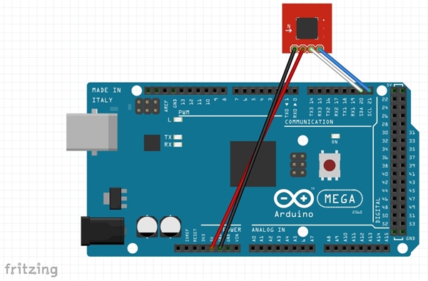 Arduino Mega + CMPS10 compass