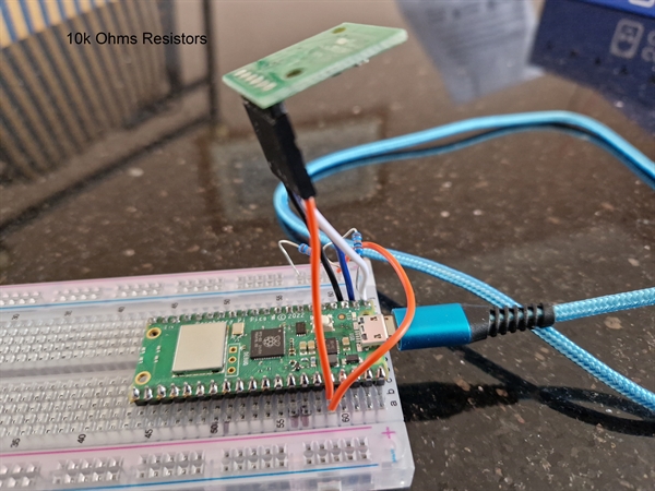 Raspberry Pi Pico W with CMPS11 compass