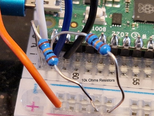 Raspberry Pi Pico W with CMPS12 compass