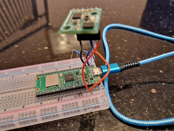 Raspberry Pi Pico W with CMPS12 compass