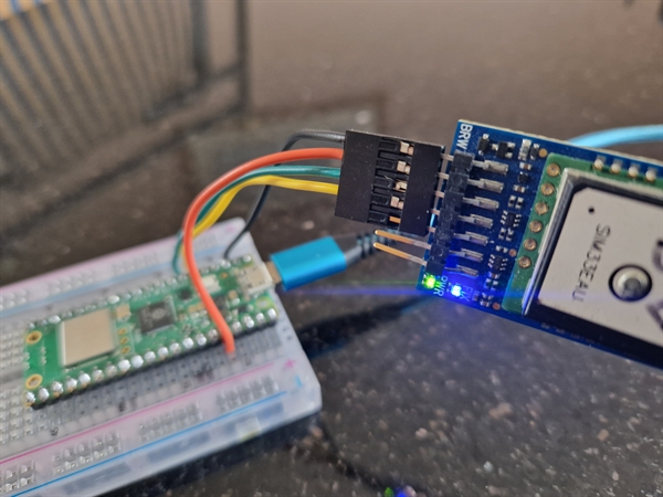 Raspberry Pi Pico W with GPS processed data