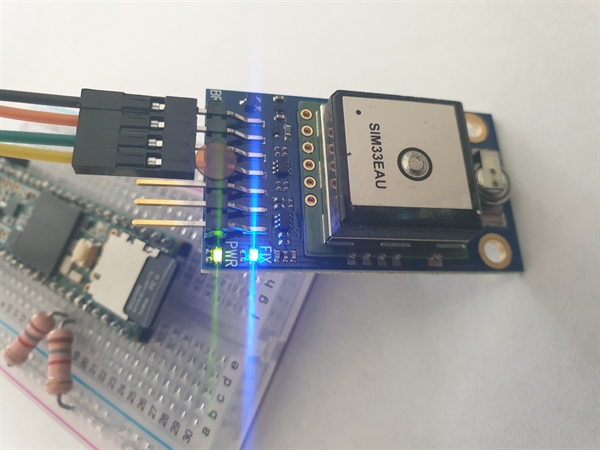 Teensy 3.6 + Parallax SIM33EAU GPS