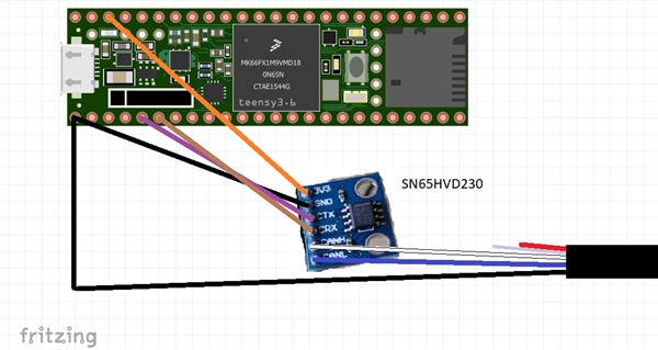 Teensy 3.6 + SN65HVD230