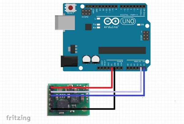 Arduino Uno + CMPS10