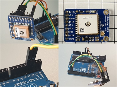 Arduino Uno + Adafruit Ultimate GPS