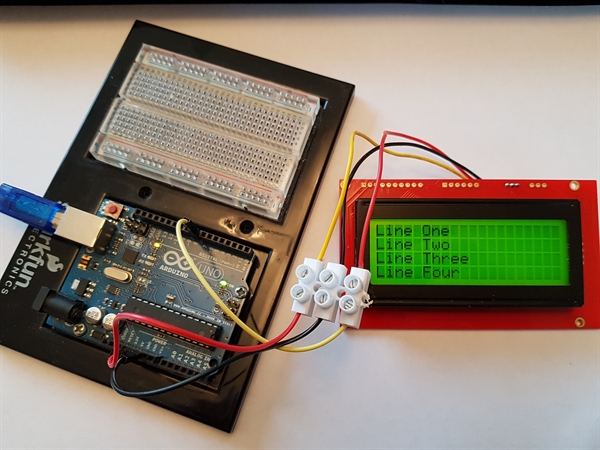 Arduino Uno + LCD display