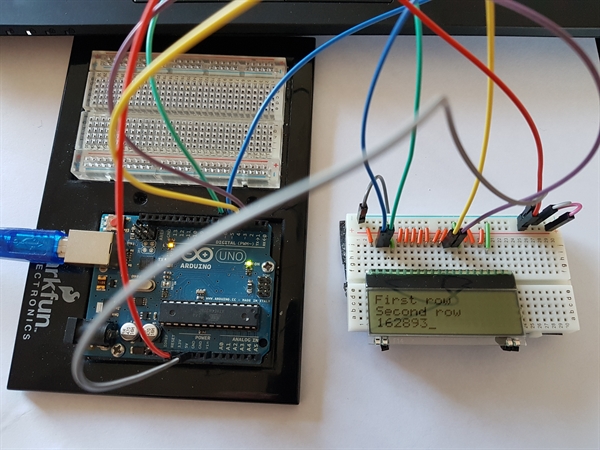 Arduino Uno + LCD thin display