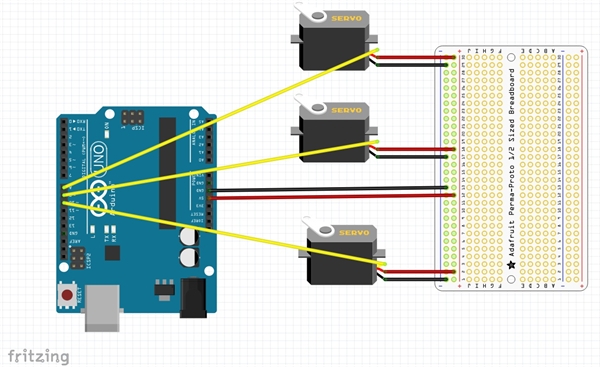 Arduino Uno + Servos